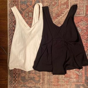 We the Free by Free People low-back flowy tank top in white and black! Size S